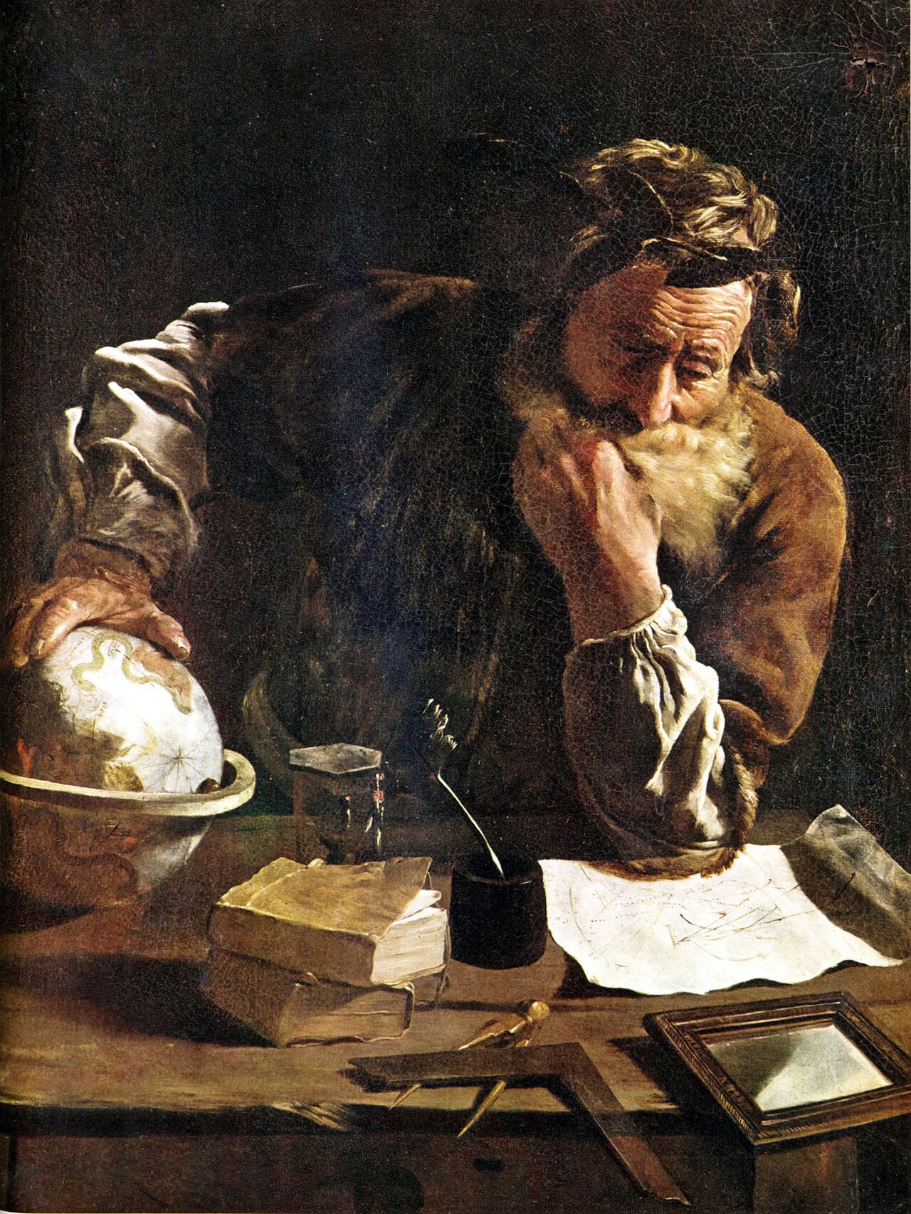 Domenico Fetti, Archimedes Thoughtful, 1620