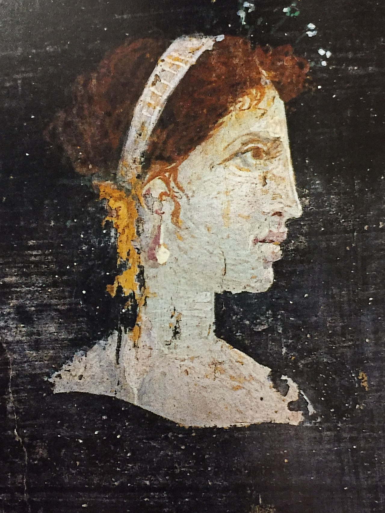 Posthumous painted portrait of Cleopatra VII of Egypt, found at Herculaneum, Italy