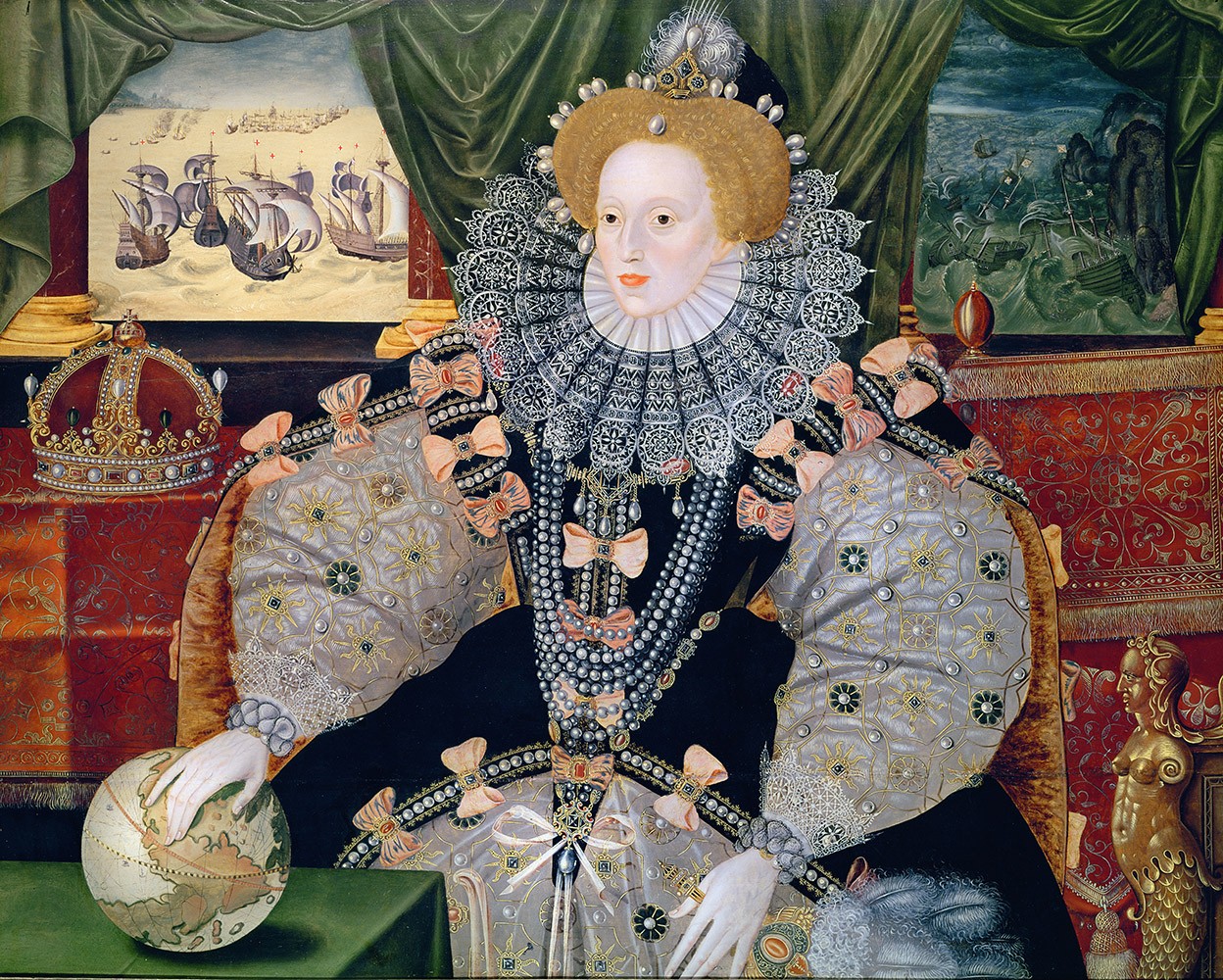 The Armada Portrait of Elizabeth I, c.1588, commemorating England's defeat of the Spanish Armada