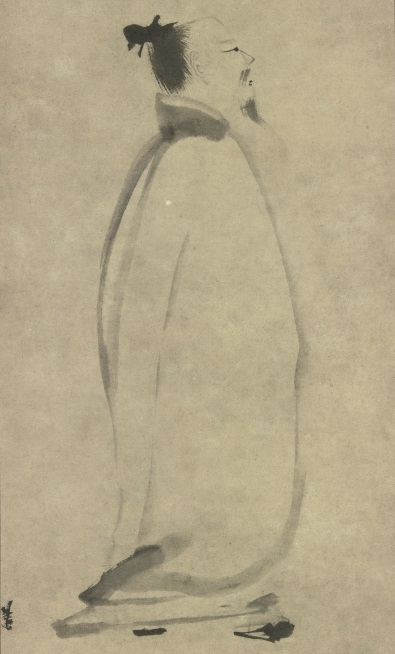 Li Bo in Stroll, by Liang Kai, 13th century, ink on paper, Tokyo National Museum