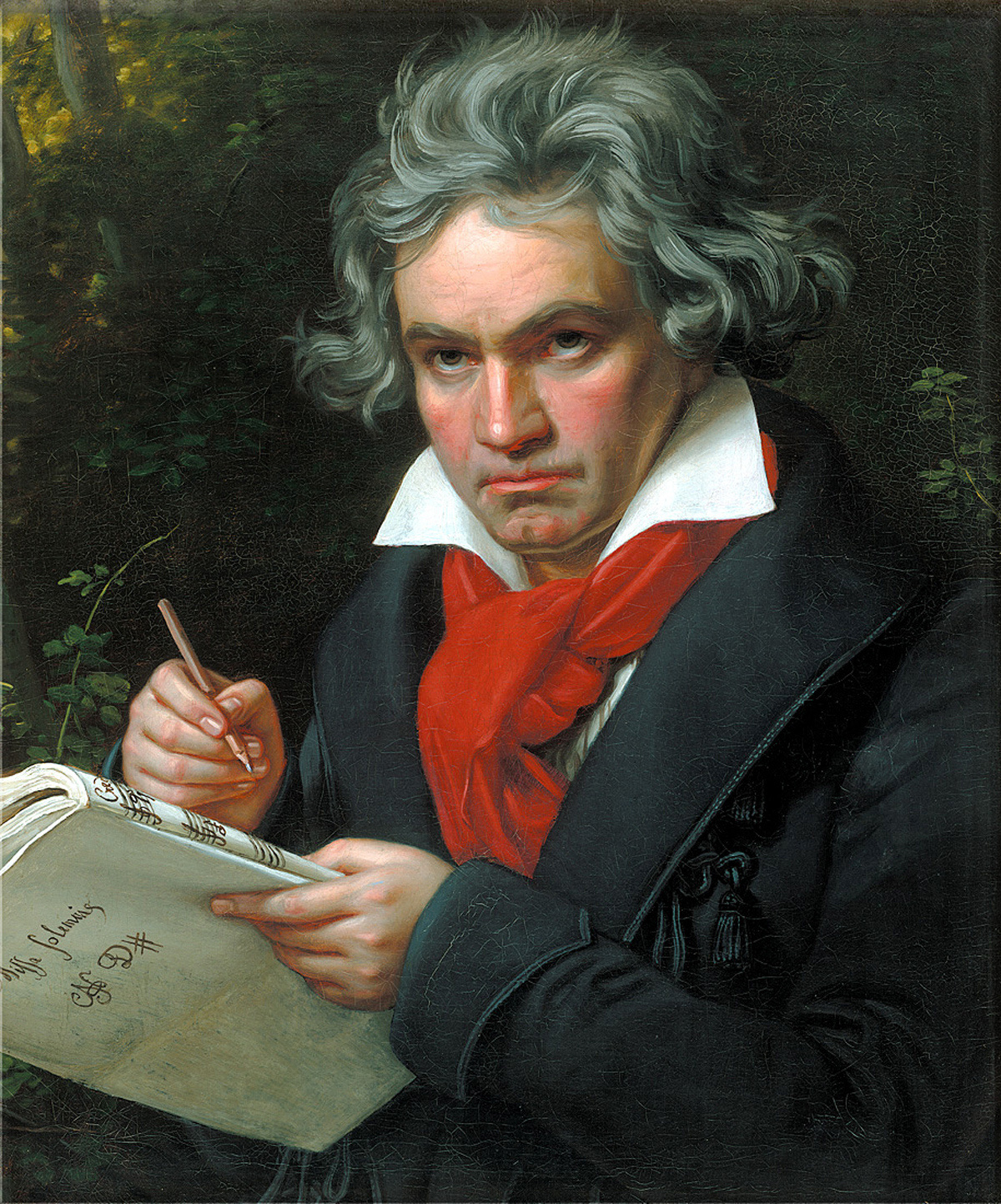Joseph Karl Stieler's 1820 portrait of Ludwig van Beethoven