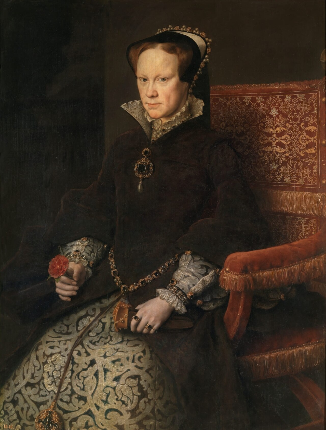 Portrait of Mary I of England by Antonis Mor, 1554