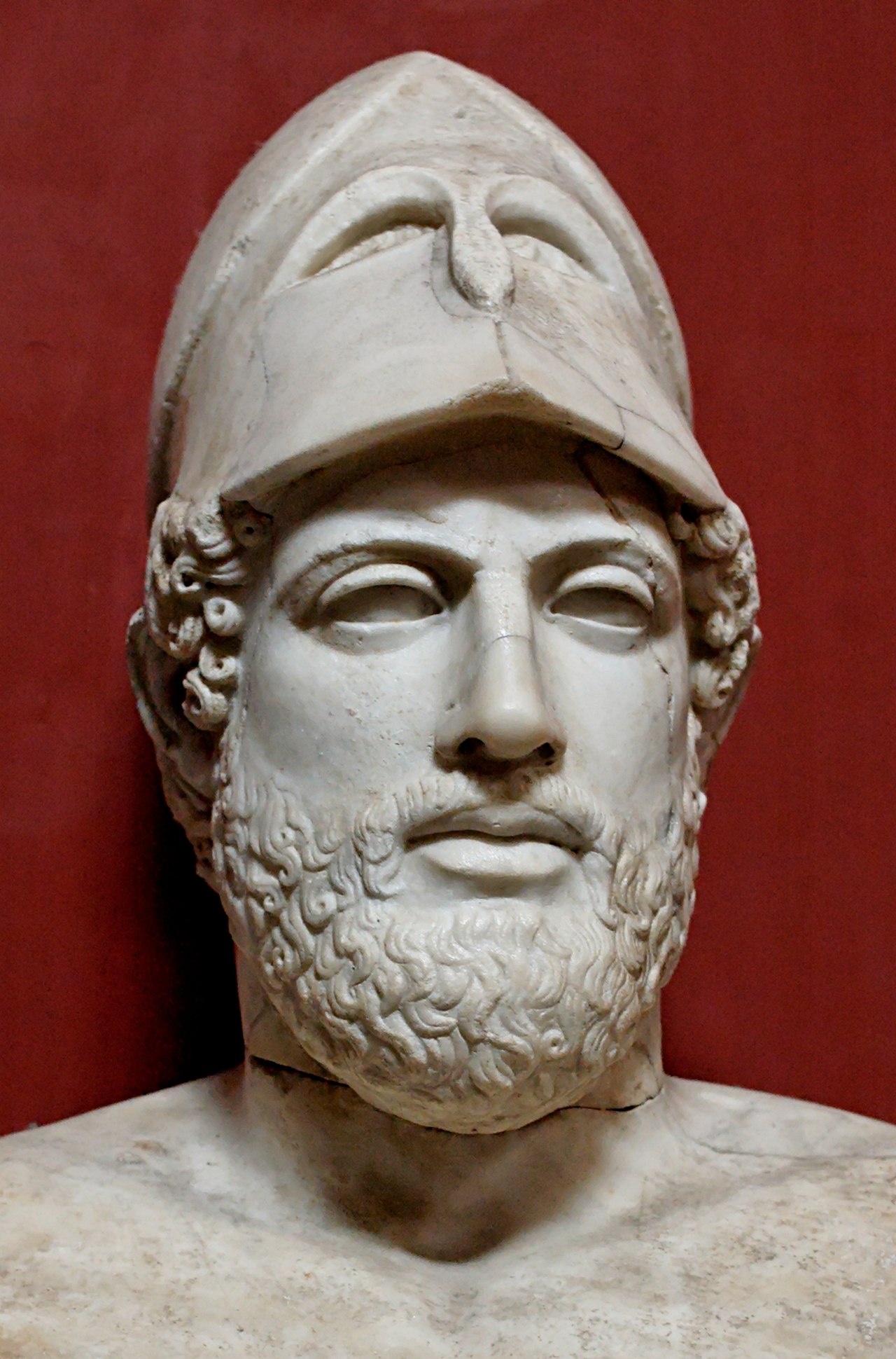 Marble bust of Pericles, Roman copy after a Greek original by Kresilas, c. 430 BCE